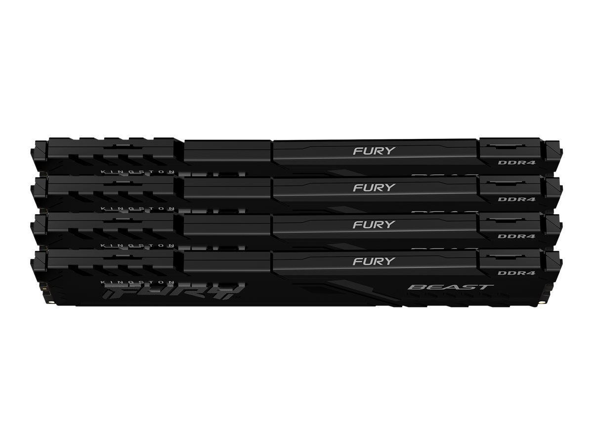 Kingston FURY Beast - DDR4 - Kit - 128 GB: 4 x 32 GB - DIMM 288-PIN - 3200 MHz / PC4-25600 - ungepuffert