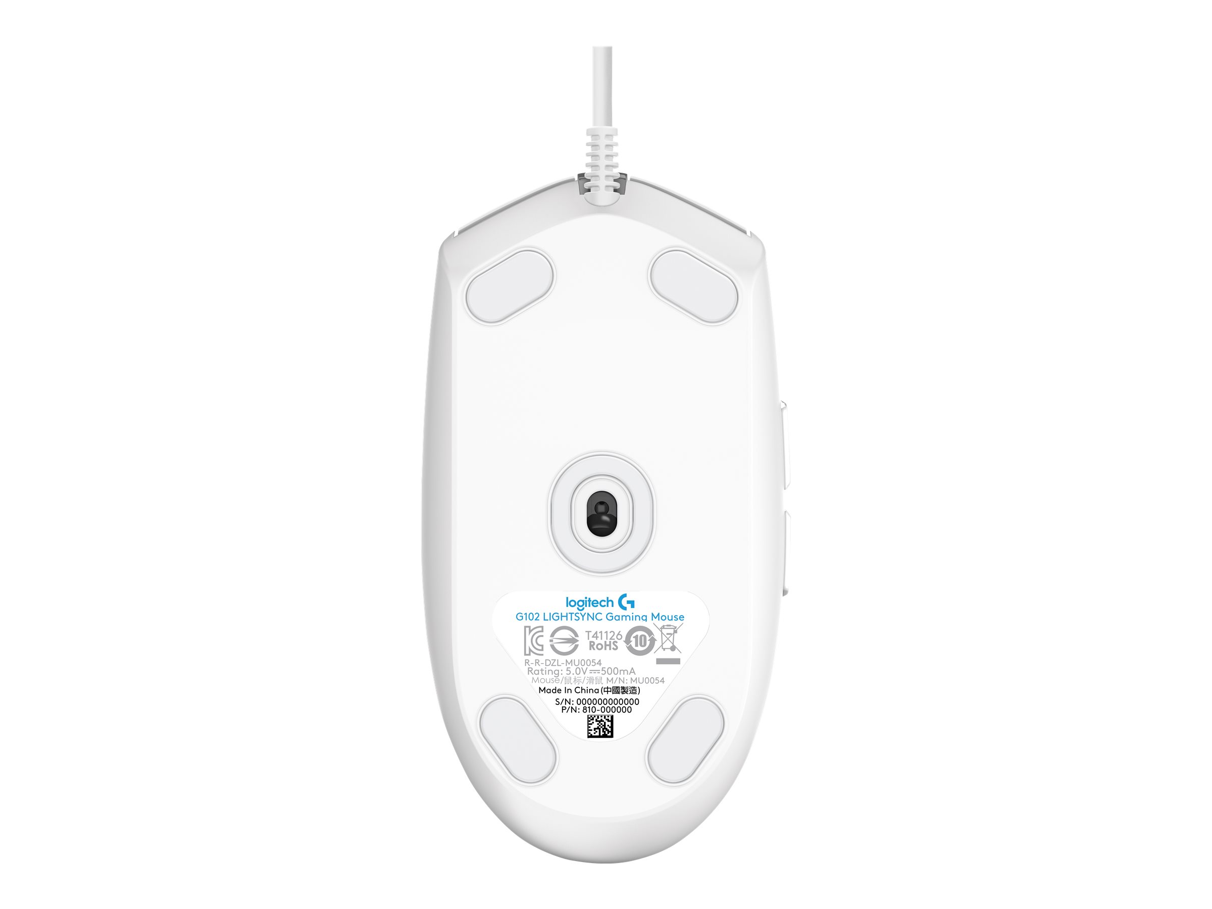 Logitech Gaming Mouse G102 LIGHTSYNC - Maus - USB - weiß