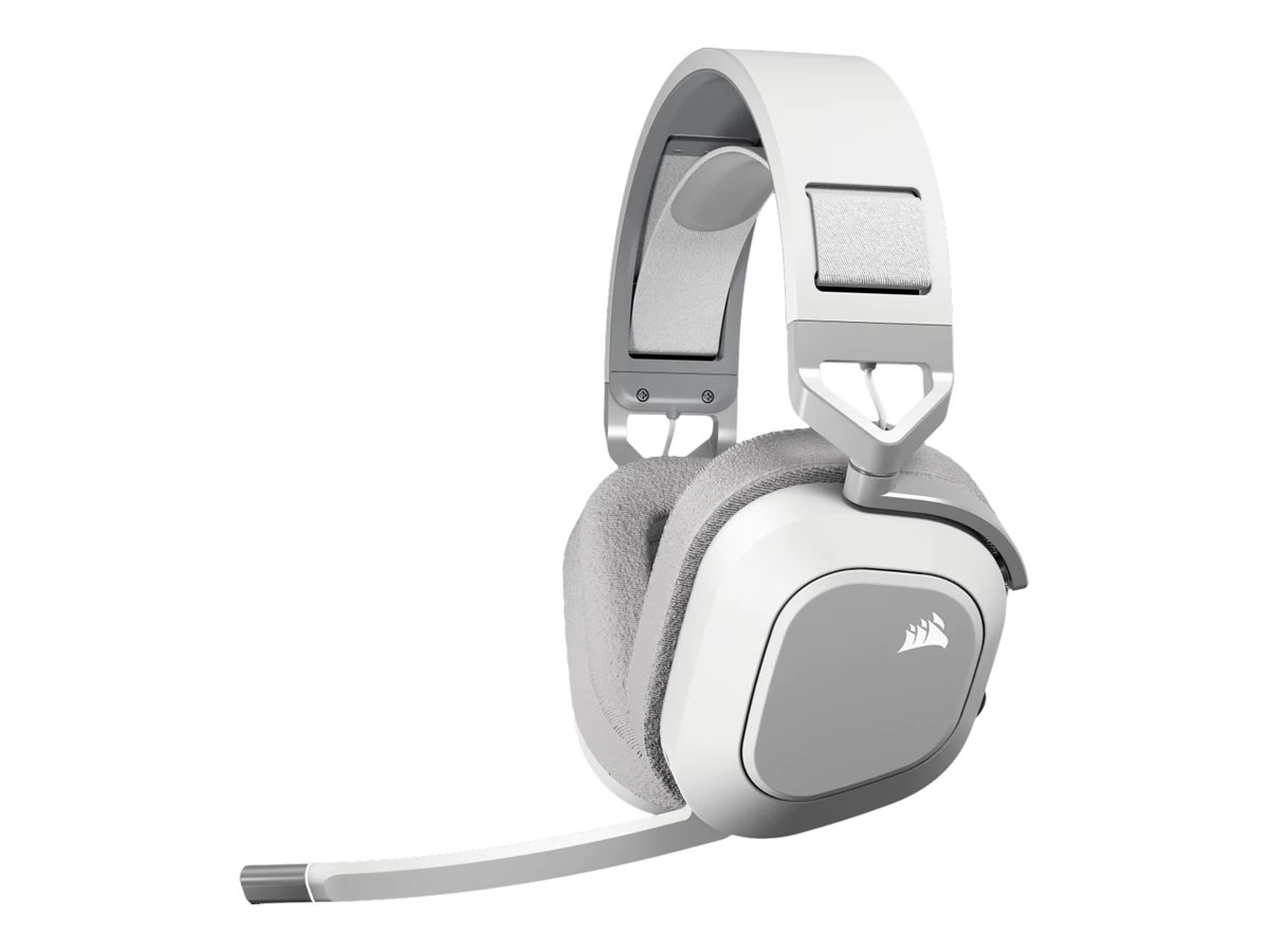 CORSAIR Gaming HS80 MAX WIRELESS - Headset - ohrumschließend - 2,4 GHz - kabellos - USB - weiß