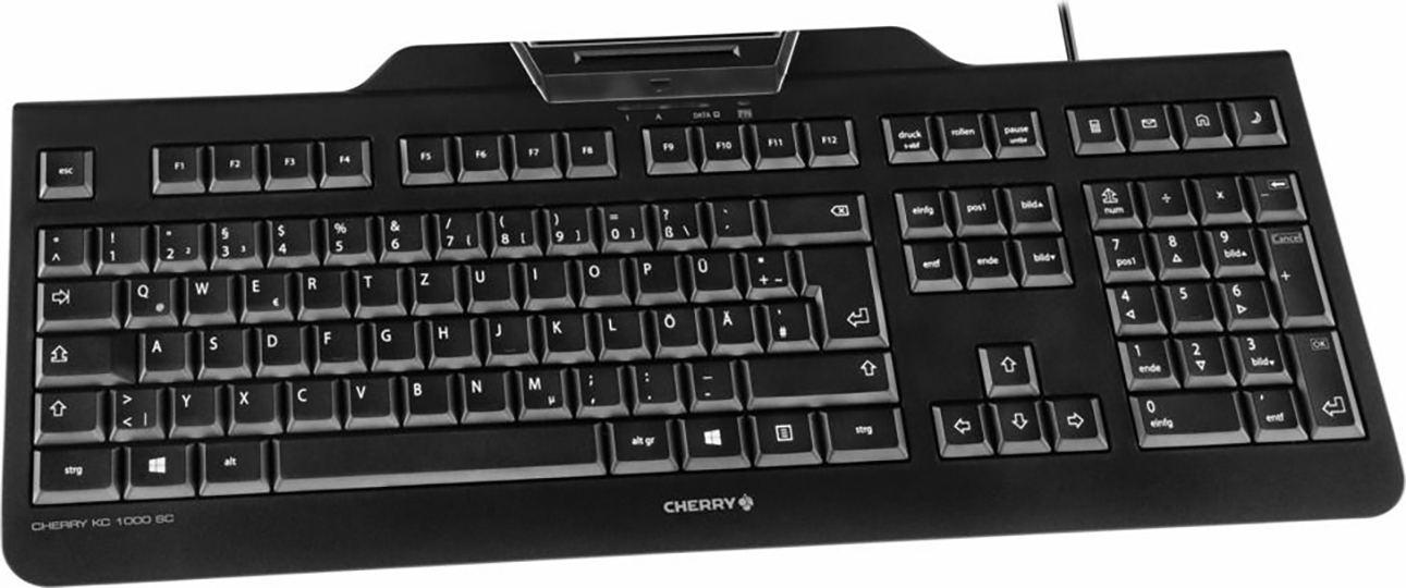 CHERRY KC 1000 SC - Tastatur - Deutsch - Schwarz Eingabegerät
