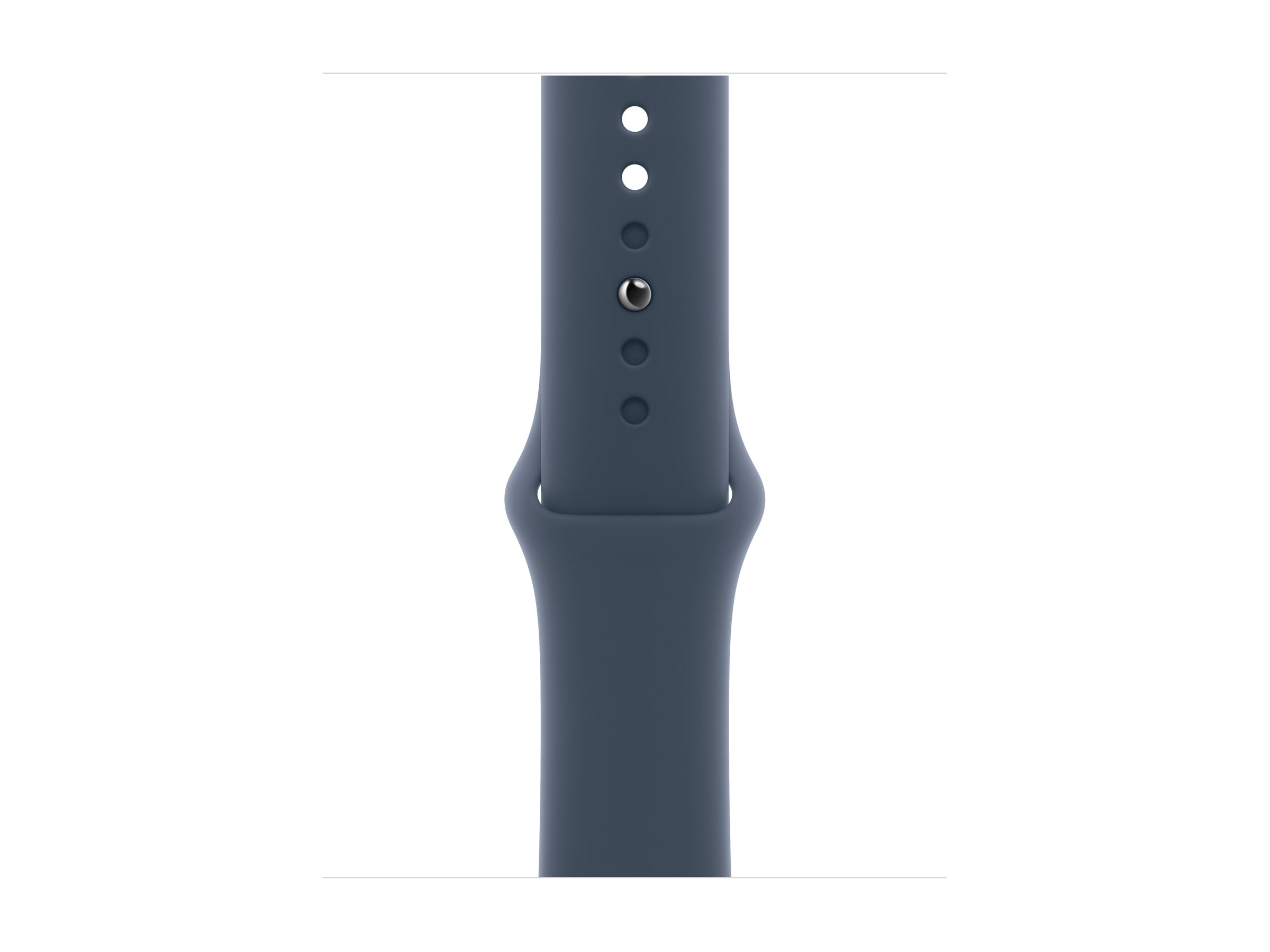 APPLE Watch SE GPS + Cellular 40mm Silver Aluminium Case with Storm Blue Sport Band - S/M (MRGJ3QF/A)