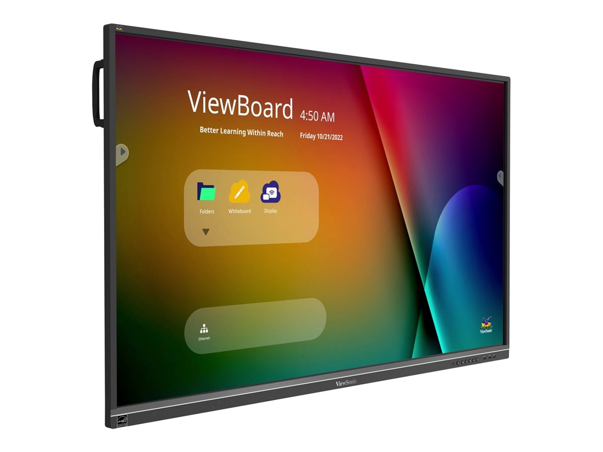 ViewSonic ViewBoard IFP6550-5F - 165.1 cm (65") Diagonalklasse 50-5F Series LCD-Display mit LED-Hintergrundbeleuchtung - interaktiv - mit Touchscreen (Multi-Touch) / optionaler Slot-in-PC - 4K UHD (2160p) 3840 x 2160 - Direct LED