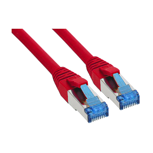 InLine - Patch-Kabel - RJ-45 (M) zu RJ-45 (M) - 3 m - SSTP-Kabel - CAT 6a - halogenfrei - Rot