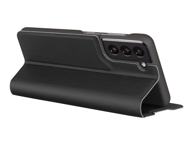 Hama Essential Line "Slim Pro" - Flip-Hülle für Mobiltelefon - Polyurethan - Schwarz - für Samsung Galaxy S21 FE 5G