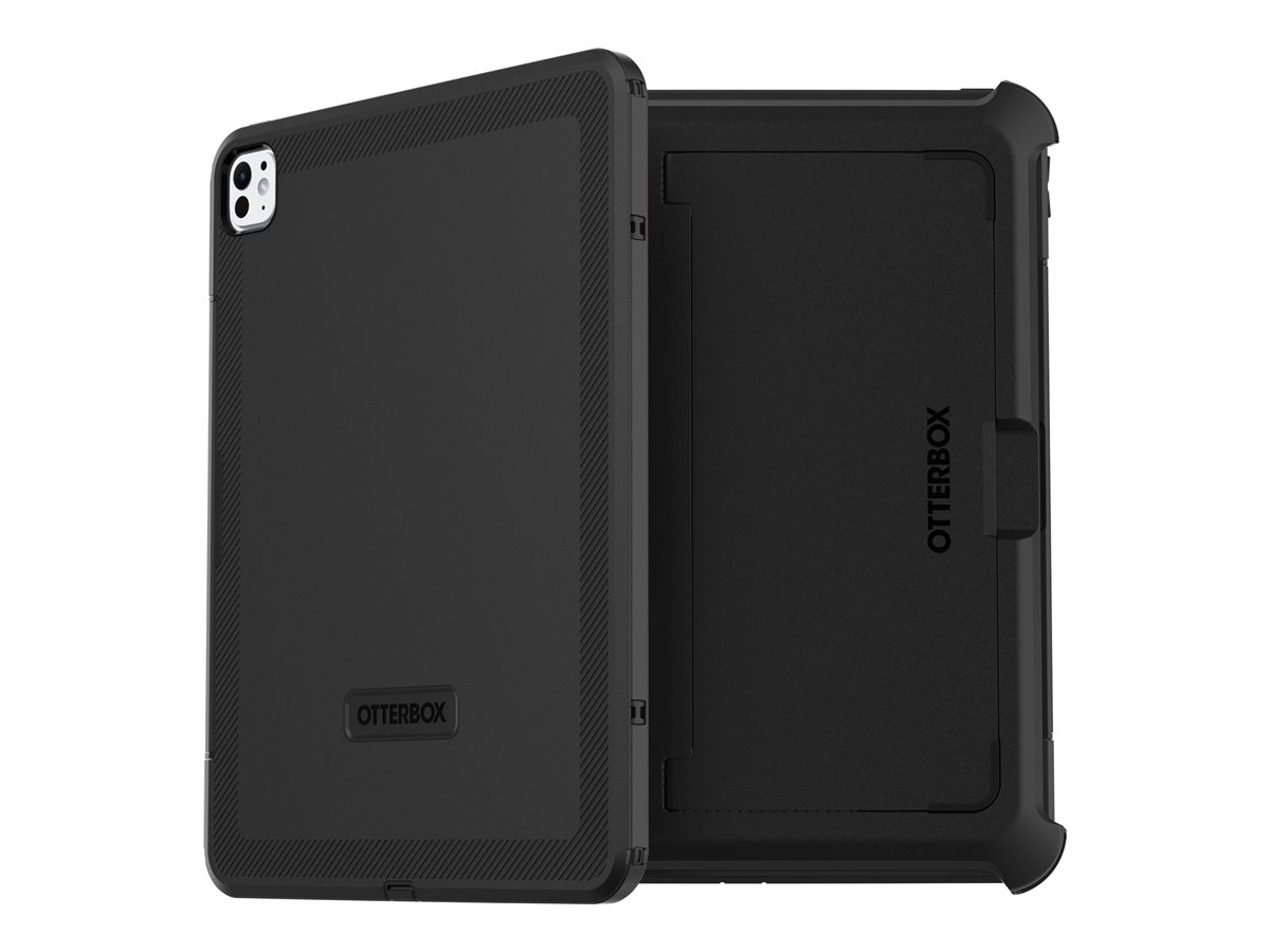 OtterBox Defender Series - Schutzhülle hintere Abdeckung für Tablet - widerstandsfähig - Polycarbonat, thermoplastischer Elastomer (TPE) - Schwarz - 13" - für Apple 13-inch iPad Pro (M4)