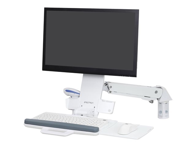 Ergotron Sit-Stand Combo Befestigungskit - für LCD-Display / Tastatur / Maus / Barcode-Scanner - weiß