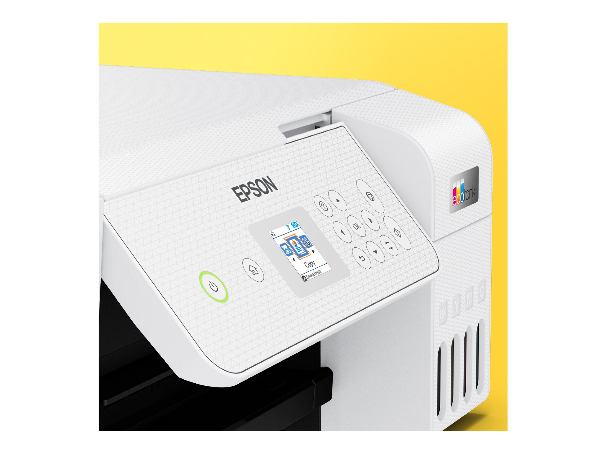 Epson EcoTank ET-2876 - Multifunktionsdrucker - Farbe - Tintenstrahl - ITS - A4 (Medien) - bis zu 10 Seiten/Min. (Drucken) - 100 Blatt - Wi-Fi, USB - weiß