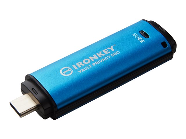 Kingston IronKey Vault Privacy 50C - USB-Flash-Laufwerk - verschlüsselt - 32 GB - USB-C 3.2 Gen 1 - TAA-konform