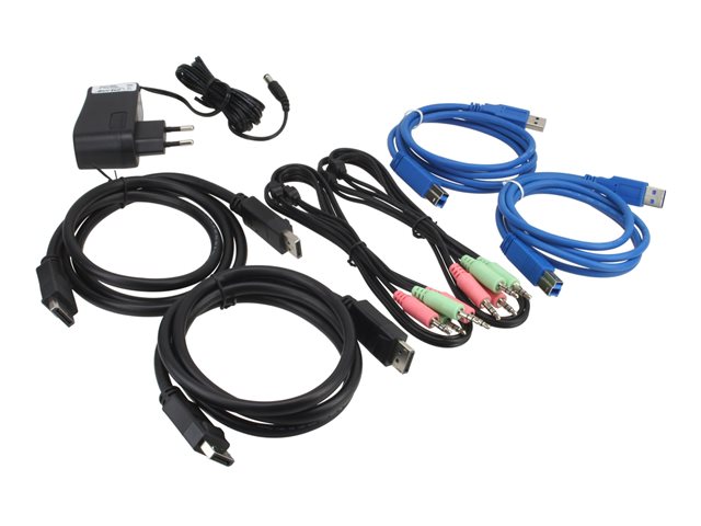 InLine - KVM-/Audio-/USB-Switch - 2 x KVM/Audio/USB - 1 lokaler Benutzer - Desktop