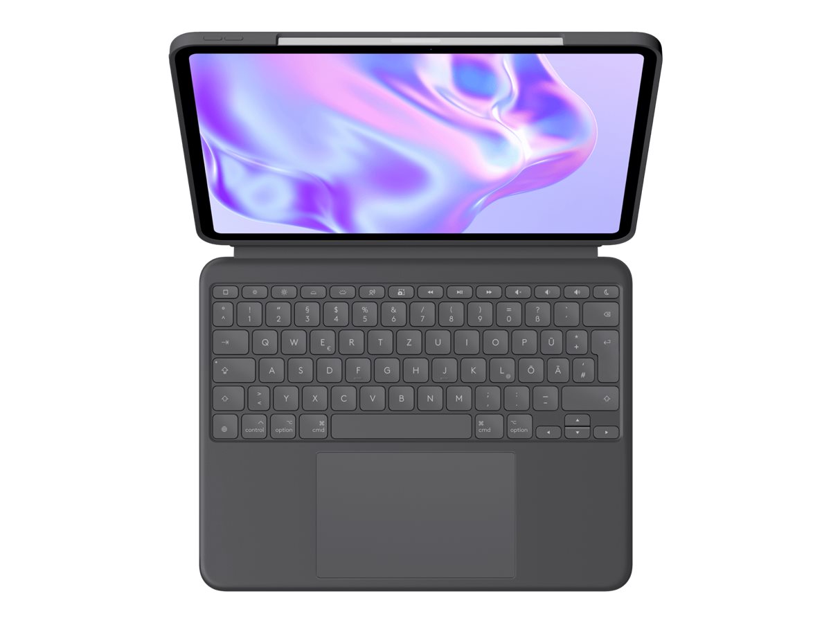 Logitech Combo Touch - Tastatur und Foliohülle - mit Trackpad - QWERTZ - Deutsch - Graphite Eingabegerät