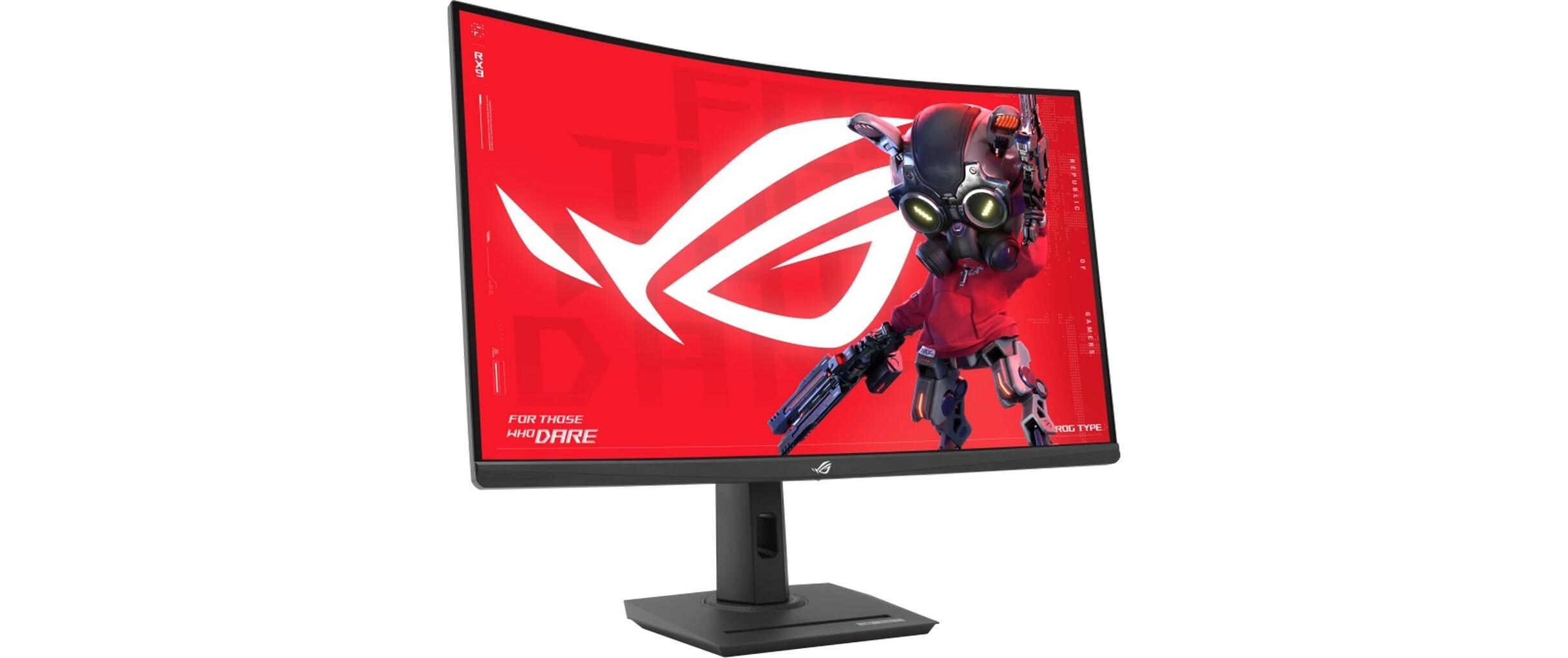 ASUS ROG Strix XG32WCS - LED-Monitor - Gaming - gebogen - 81.3 cm (32") (31.5" sichtbar) - 2560 x 1440 2K @ 180 Hz - Rapid VA - 400 cd/m² - 3500:1 - HDR10 - 1 ms - HDMI, DisplayPort, USB-C - Schwarz