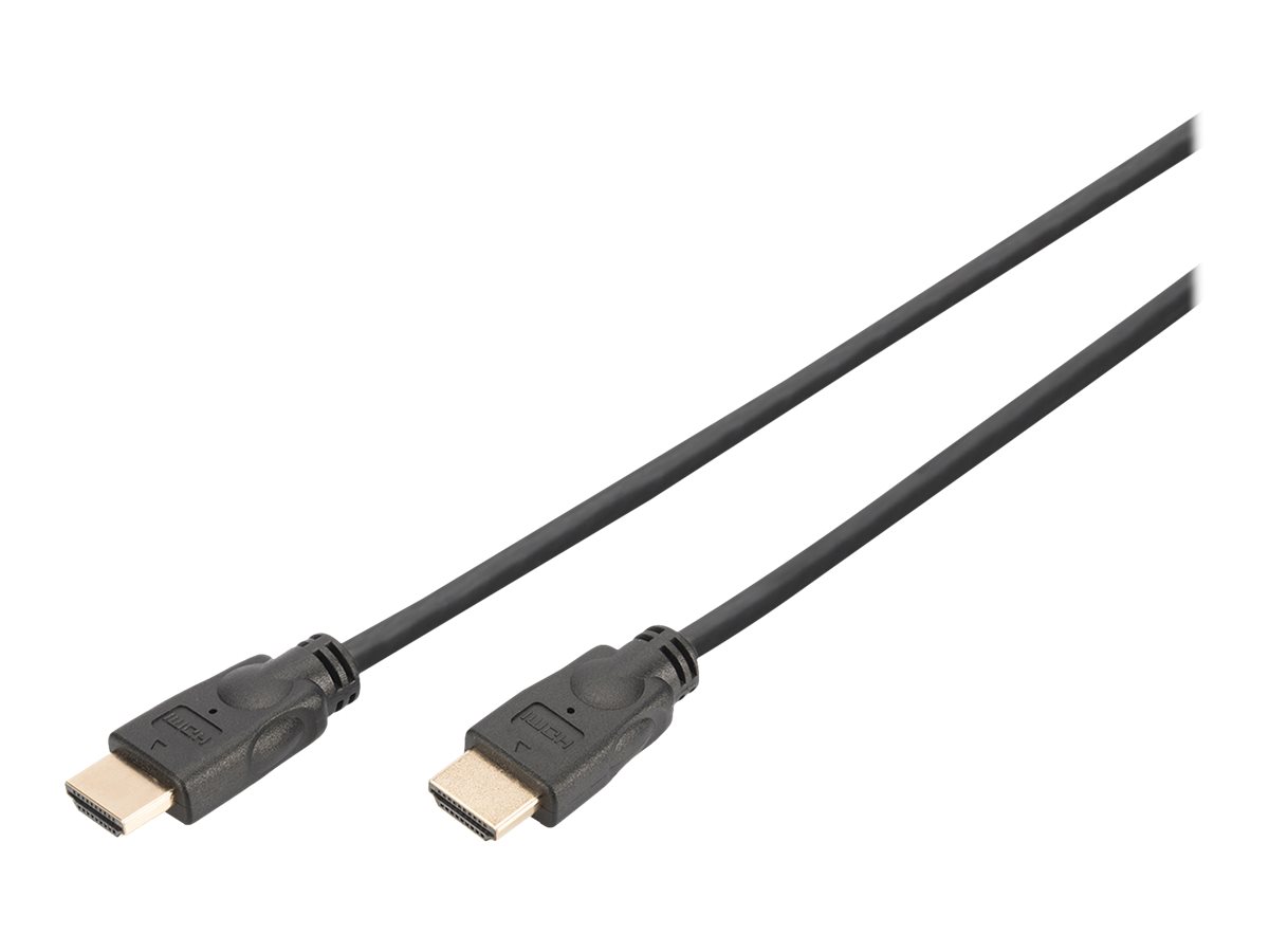 DIGITUS - HDMI-Kabel mit Ethernet - HDMI männlich zu HDMI männlich - 5 m - Schwarz - 4K Unterstützung