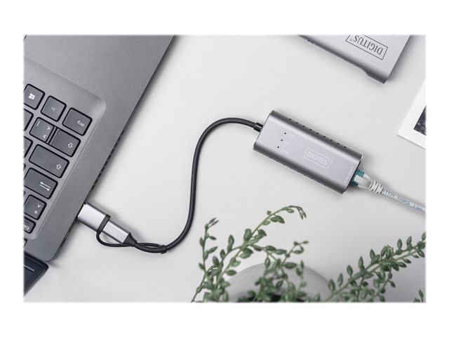 DIGITUS DN-3028 - Netzwerkadapter - USB-C / USB-A - 2.5GBase-T