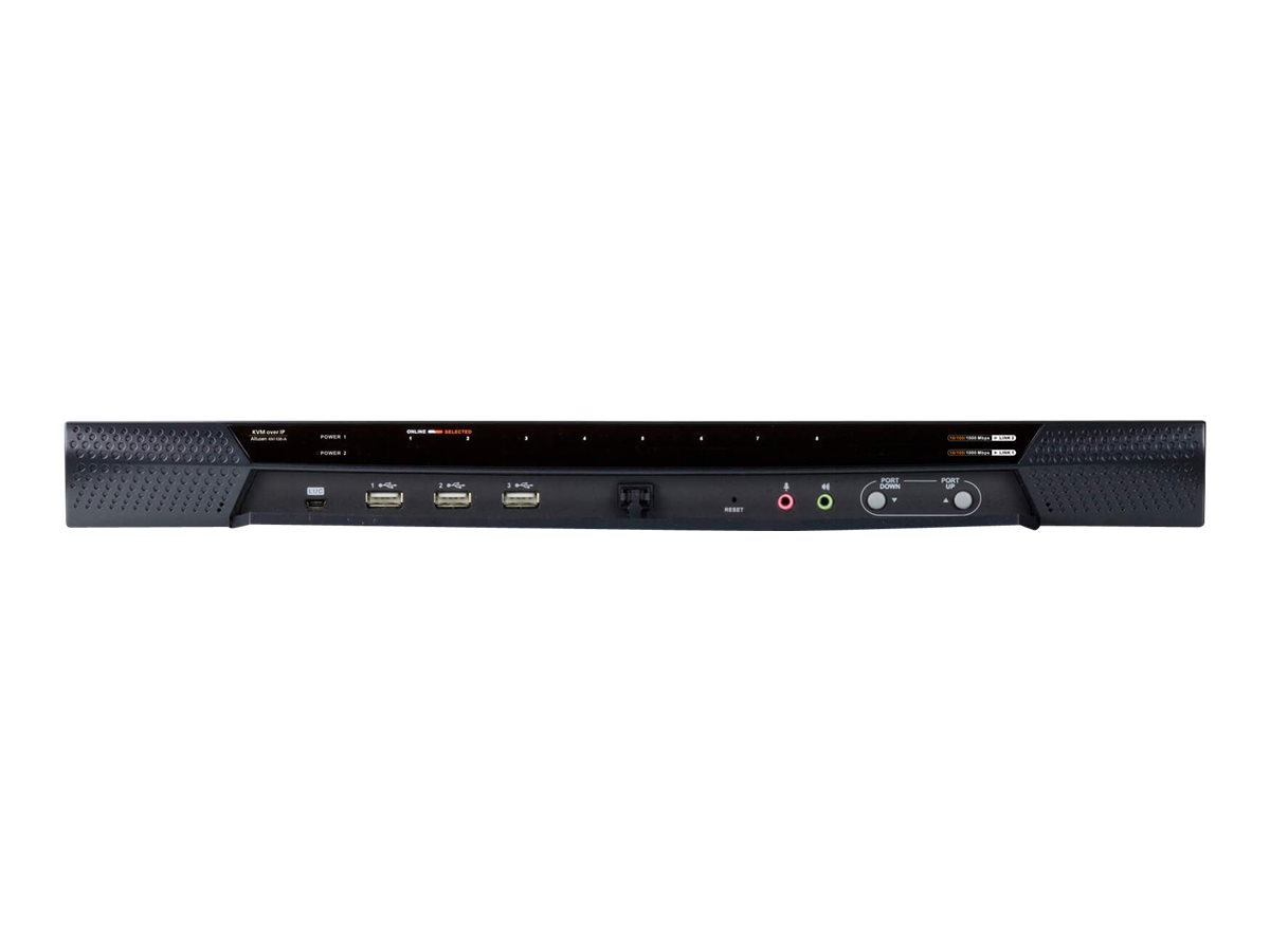 ATEN KVM over IP KN1108VA - KVM-Switch - managed - 8 x KVM port(s) - 1 lokaler Benutzer - 1 IP-Benutzer - Desktop, an Rack montierbar