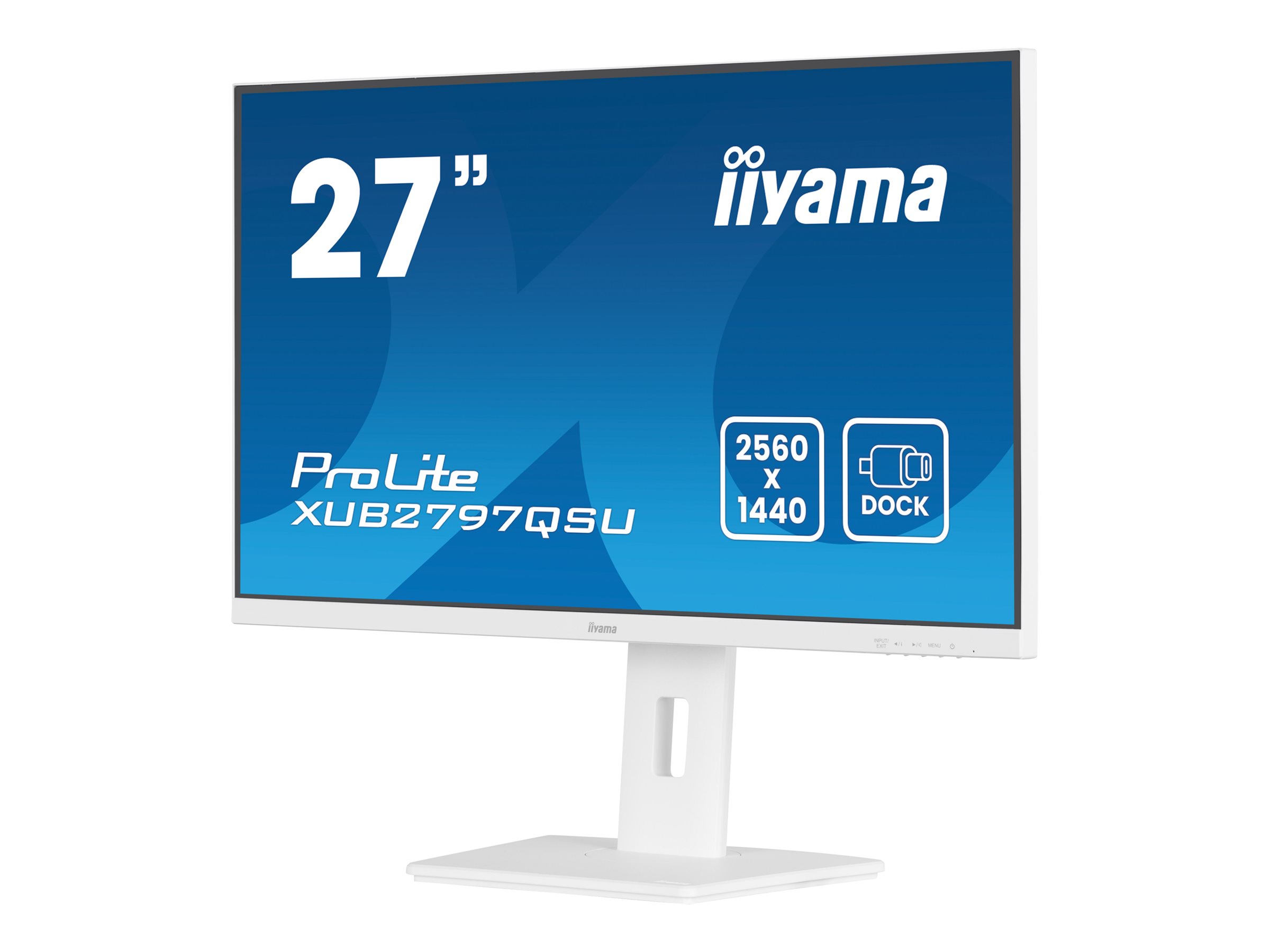 iiyama ProLite XUB2797QSU-W2 - LED-Monitor - 68.6 cm (27") - 2560 x 1440 QHD @ 100 Hz - IPS - 300 cd/m² - 1300:1 - 1 ms - HDMI, DisplayPort - Lautsprecher - Mattes Weiß