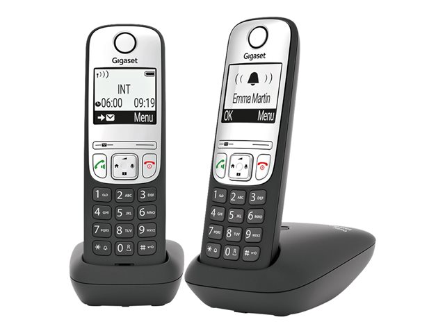 Gigaset A690 Duo - Schnurlostelefon mit Rufnummernanzeige + zusätzliches Handset - dreiweg Anruffunktion