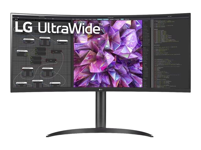 LG UltraWide 34WQ75X-B - LED-Monitor - gebogen - 86.72 cm (34") - 3440 x 1440 UWQHD - IPS - 400 cd/m² - 1000:1 - HDR10 - 5 ms - 2xHDMI, DisplayPort, USB-C - Lautsprecher - Schwarz