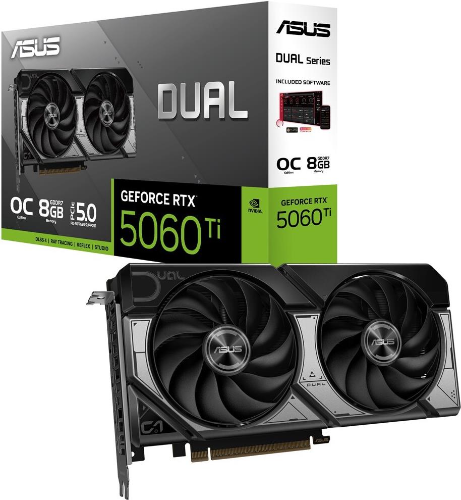ASUS Dual GeForce RTX 5060 Ti 8G OC - 8GB GDDR7, HDMI, 3x DP