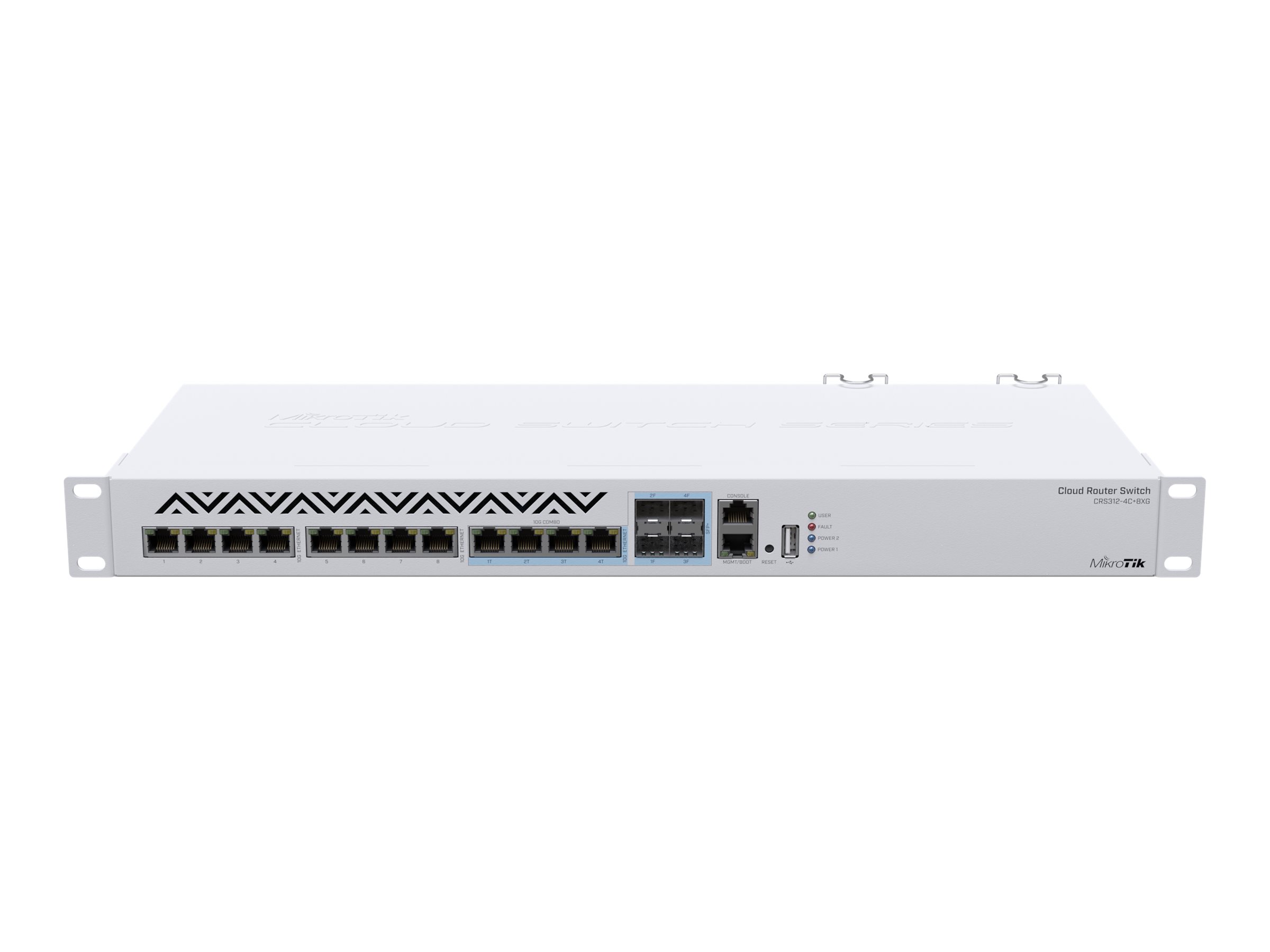 MikroTik Cloud Router Switch CRS312 Dual Boot Rackmount 10G Managed Switch, 8x RJ-45, 4x RJ-45/SFP+