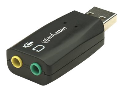 Manhattan USB-A Sound Adapter
USB-A to 3.5mm Mic-in and Audio-Out ports
480 Mbps (USB 2.0)
supports 3D and virtual 5.1 surround sound
Hi-Speed USB
Black
Three Year Warranty
Blister - Soundkarte