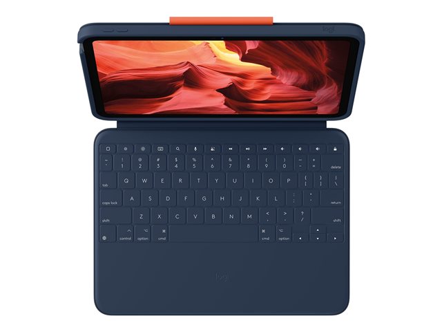 Logitech Rugged Combo 4 - Tastatur und Foliohülle - Classic Blue Eingabegerät