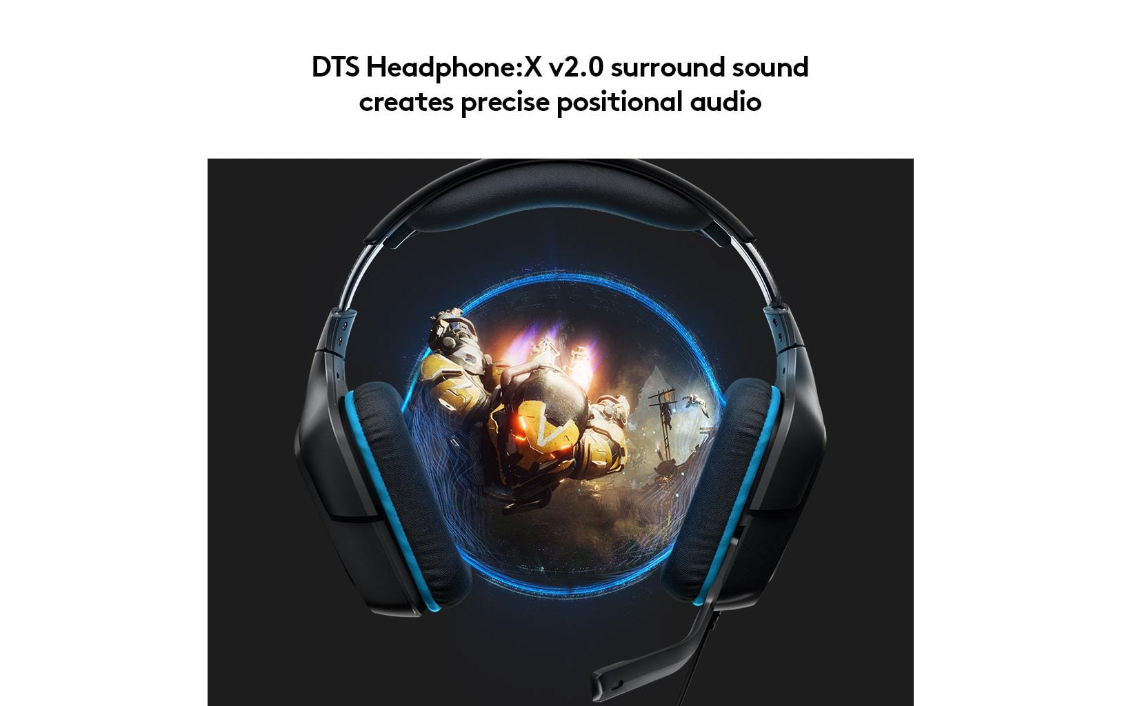 Logitech Gaming Headset G432 - Headset - 7.1-Kanal - ohrumschließend - kabelgebunden - USB, 3,5 mm Stecker - Schwarz
