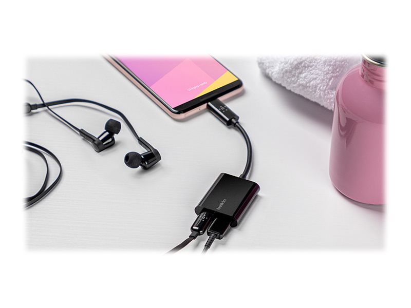 Belkin Connect Audio + Charge - USB-C auf USB-C Kopfhörer-/Ladeadapter - Audio/USB - 14 m