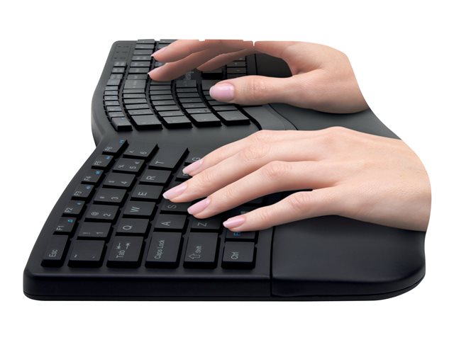Kensington Pro Fit Ergo Wireless Keyboard - Tastatur - Deutsch - Schwarz Eingabegerät
