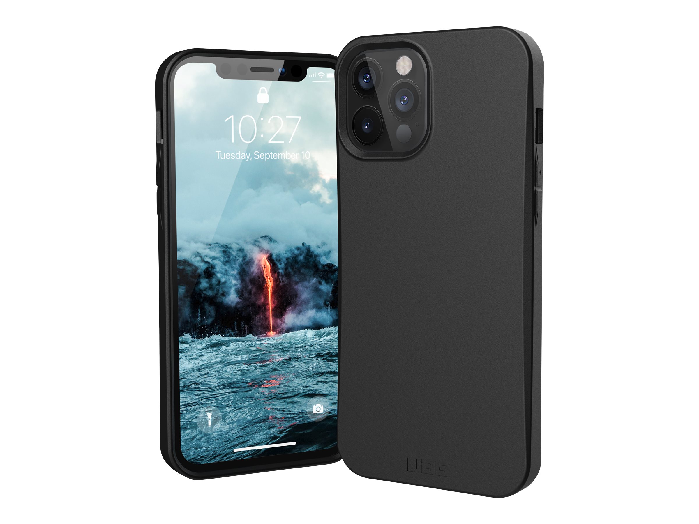 UAG Rugged Case for iPhone 12 Pro Max 5G [6.7-inch] - Outback Bio Black - hintere Abdeckung für Mobiltelefon