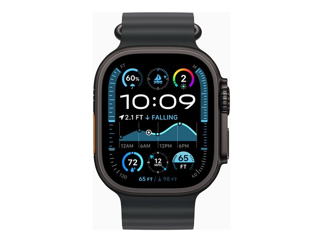 Apple Watch Ultra 2 GPS + Cellular 49mm Black Titanium Case mit Black Ocean Band (MX4P3FD/A)