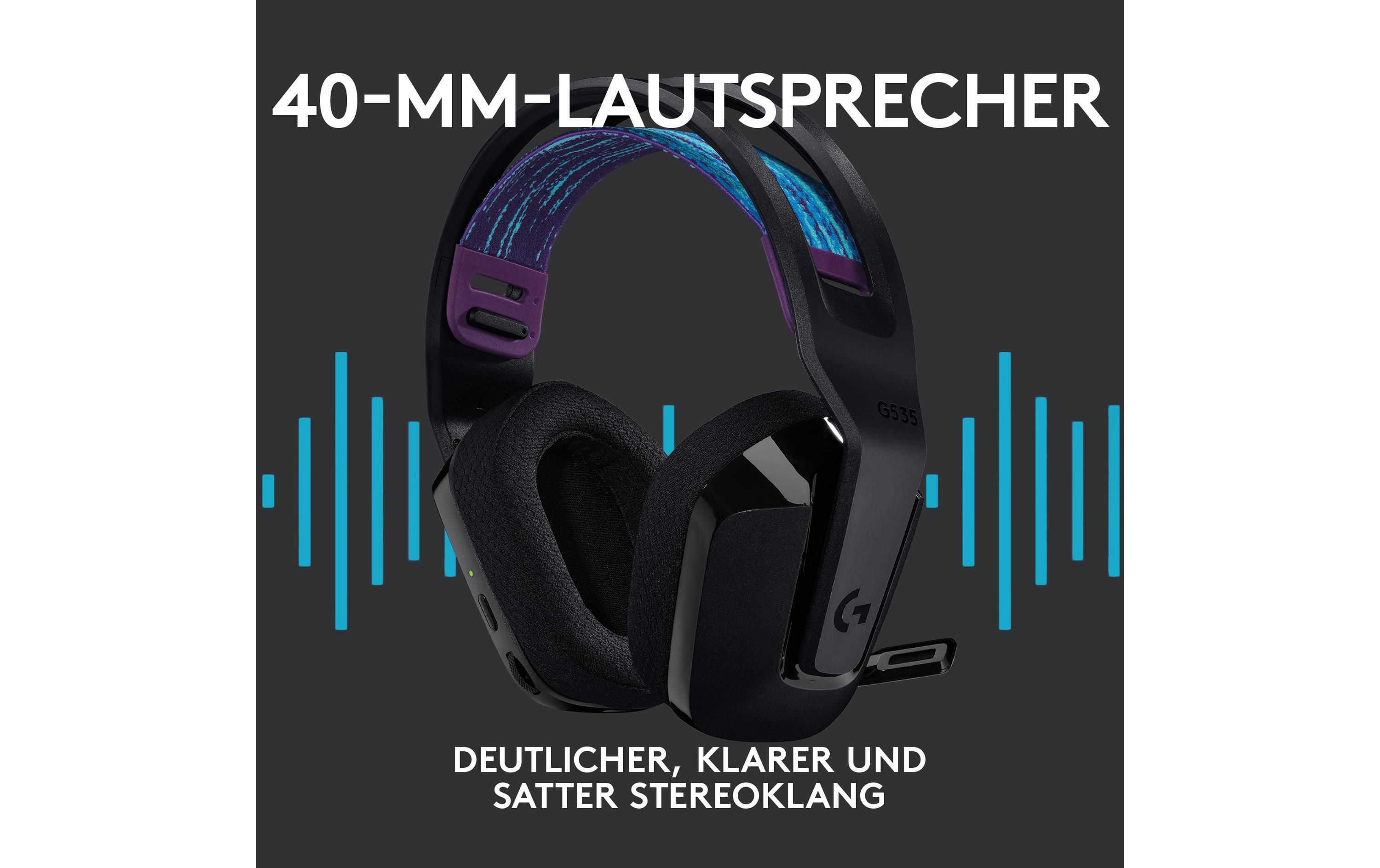 Logitech G G535 LIGHTSPEED Wireless Gaming Headset - Headset - ohrumschließend - LIGHTSPEED - kabellos - Schwarz - Discord Certified