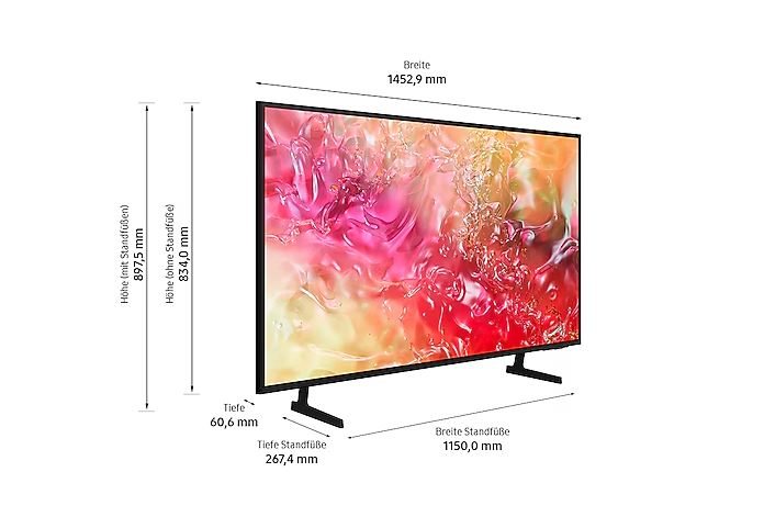 Samsung GU65DU7199U - 163 cm (65") Diagonalklasse DU7199 Series LCD-TV mit LED-Hintergrundbeleuchtung - Crystal UHD - Smart TV - Tizen OS - 4K UHD (2160p) 3840 x 2160 - HDR - Schwarz