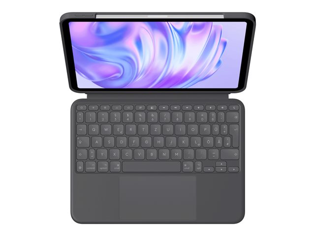 Logitech Combo Touch - Tastatur und Foliohülle - mit Trackpad - QWERTZ - Deutsch - Graphite Eingabegerät
