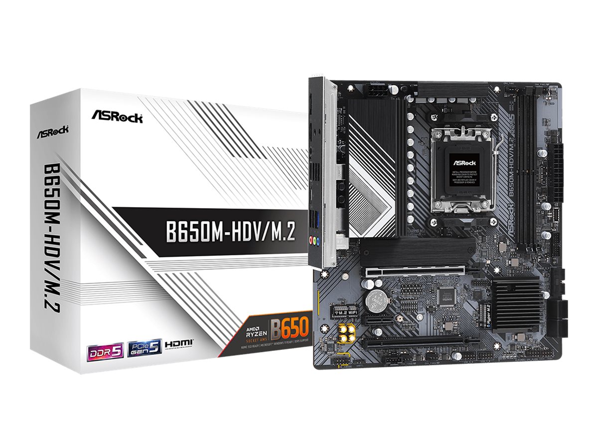 ASRock B650M-HDV/M.2 - Motherboard - micro ATX - Socket AM5 - AMD B650