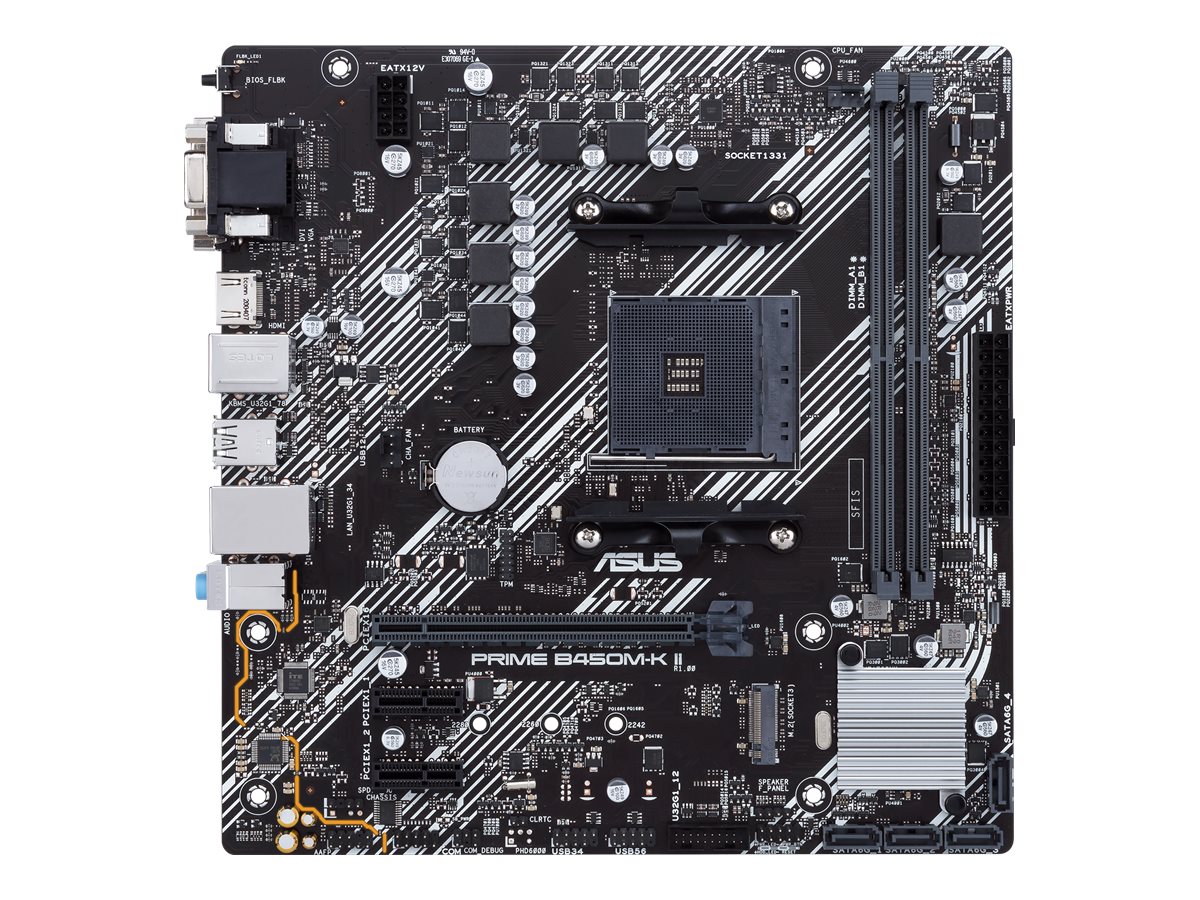 ASUS PRIME B450M-K II - Motherboard - micro ATX - Socket AM4 - AMD B450
