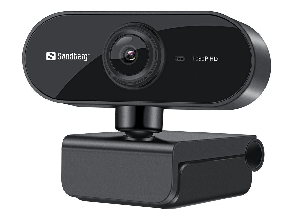 Sandberg USB Webcam Flex - Webcam - Farbe - 2 MP - 1920 x 1080 - 1080p - feste Brennweite - Audio - USB 2.0