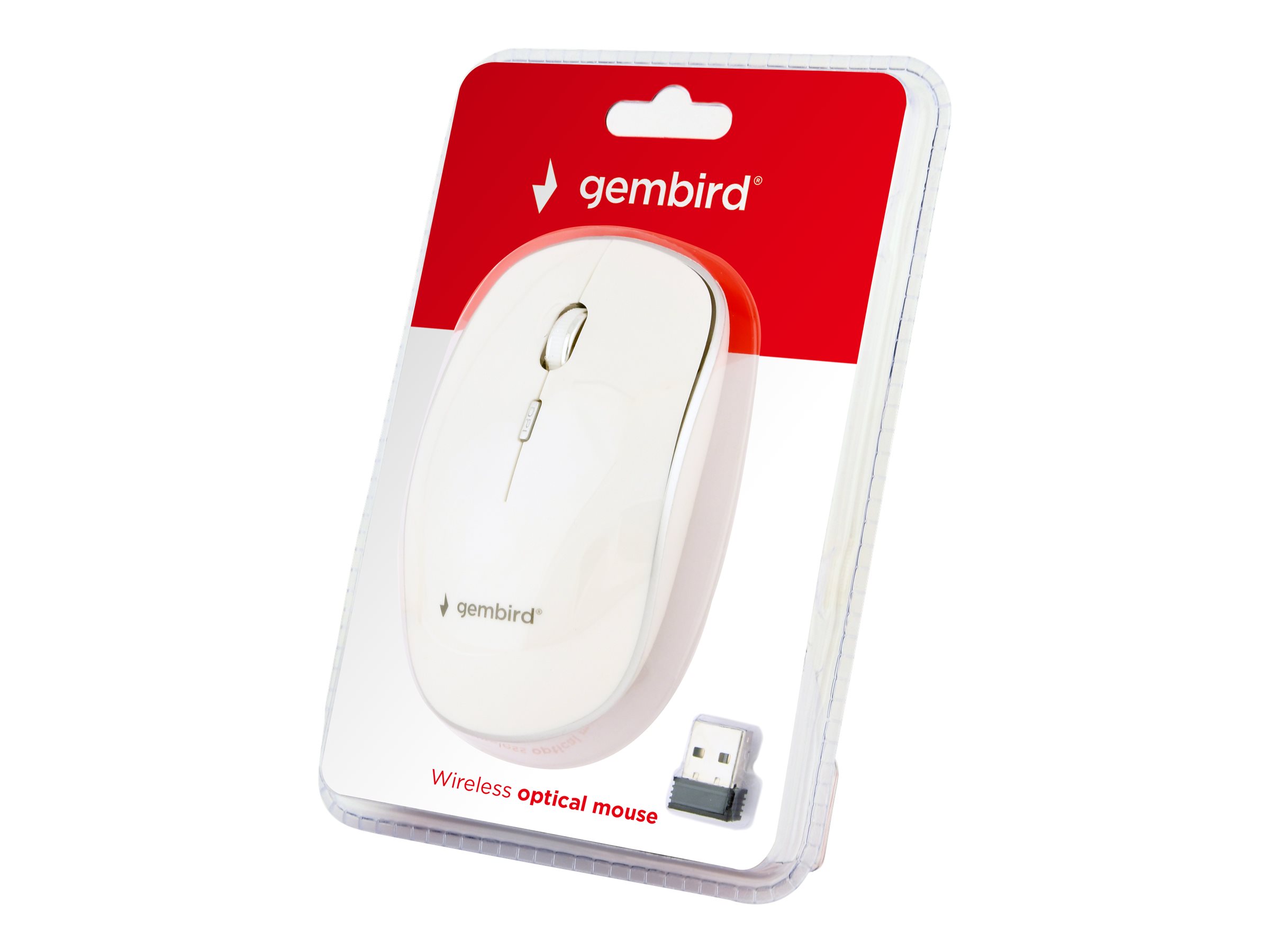 Gembird MUSW-4B-01-W - Maus - 2.4 GHz - weiß