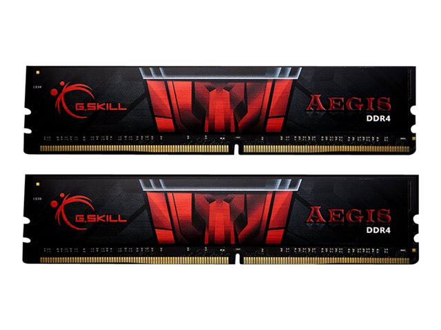 G.Skill AEGIS - DDR4 - Kit - 32 GB: 2 x 16 GB - DIMM 288-PIN - 2400 MHz / PC4-19200 - ungepuffert