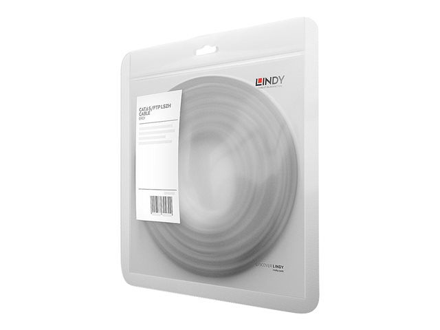 Lindy - Patch-Kabel - RJ-45 (M) zu RJ-45 (M) - 3 m - SFTP - CAT 6 - geformt, ohne Haken, verseilt - Grau