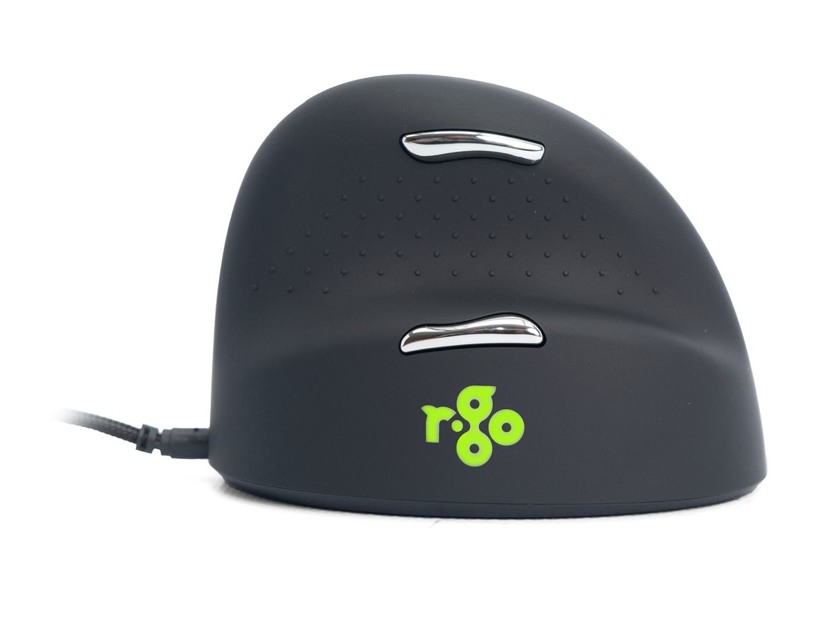 R-Go Ergonomische Maus HE Break - vertikale Maus - USB - Schwarz
