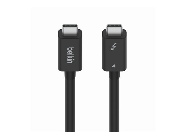 Belkin CONNECT - Thunderbolt-Kabel - 24 pin USB-C (M) umkehrbar zu 24 pin USB-C (M) umkehrbar - Thunderbolt 4 - 2 m - aktiv, USB-Stromversorgung (100 W) - für P/N: INC006TTSGY