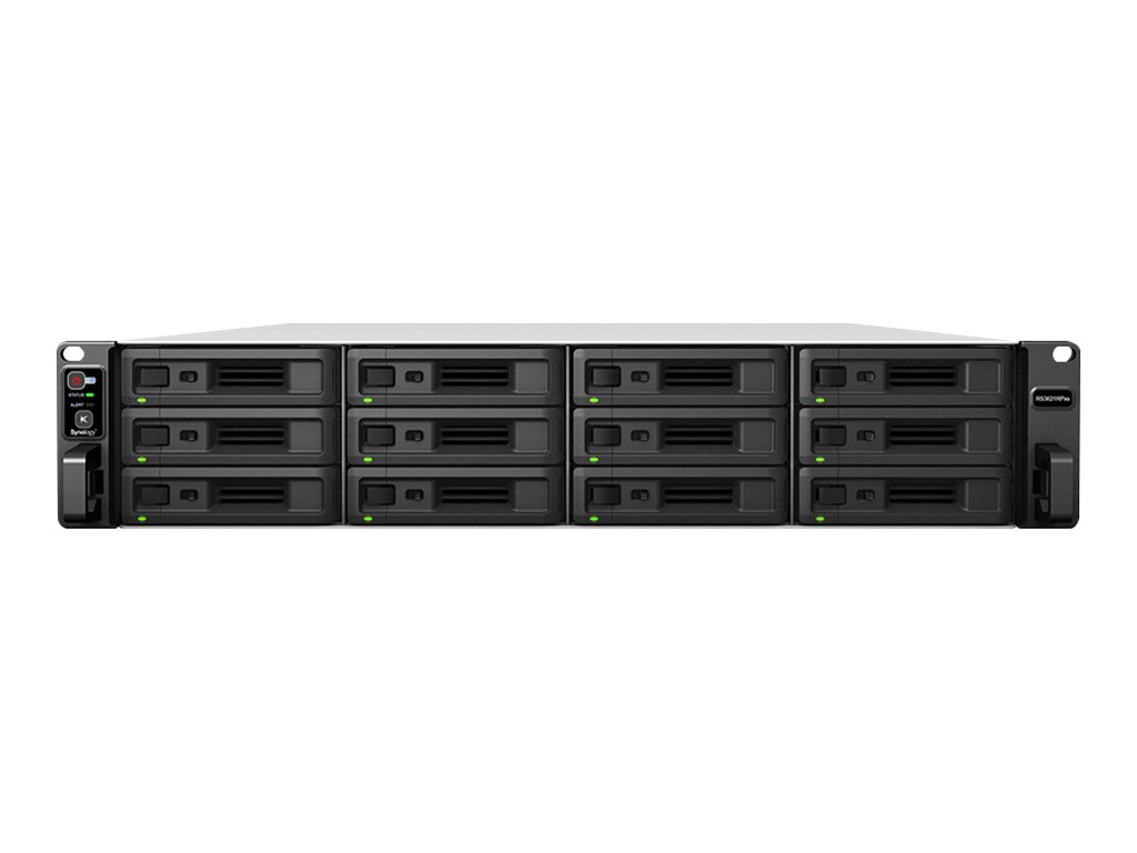Synology RackStation RS3621RPxs - NAS-Server - 12 Schächte - Rack - einbaufähig - SATA 6Gb/s - RAID 0, 1, 5, 6, 10, JBOD, 5 Hot Spare, 6 Hot Spare, 10-Hot-Spare, 1 Hot-Spare, RAID F1, F1 Hot Spare - RAM 8GB - Gigabit Ethernet - iSCSI - 2U (RS3621RPXS)