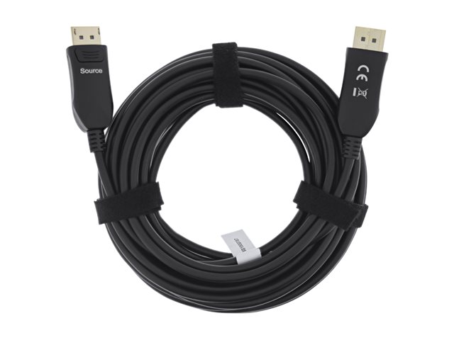 InLine - DisplayPort-Kabel - DisplayPort (M) zu DisplayPort (M) - DisplayPort 1.4 - 10 m - Active Optical Cable (AOC), Support von 4K 120 Hz, unterstützt 8K 30 Hz (7680 x 4320) - Schwarz