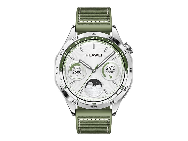Huawei Watch GT 4 - Edelstahl - intelligente Uhr mit Riemen - grün