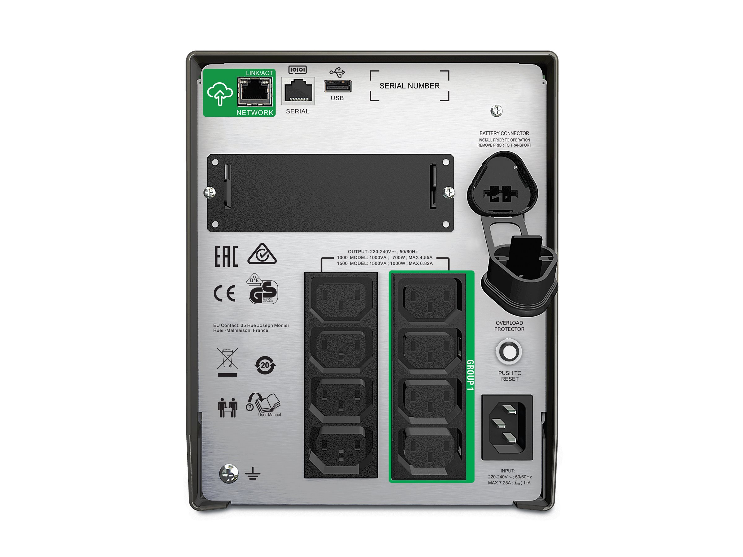 APC Smart-UPS SMT1500IC - USV - 1000 Watt - 1500 VA - mit APC SmartConnect
