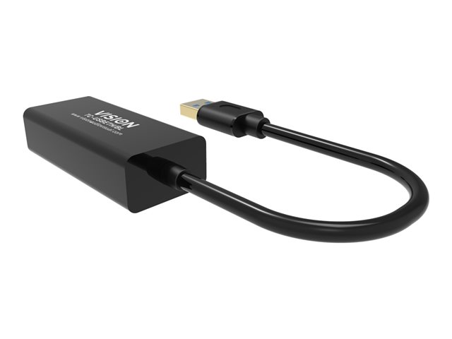 Vision TC-USBETH/BL - Netzwerkadapter - USB 2.0 - Gigabit Ethernet x 1