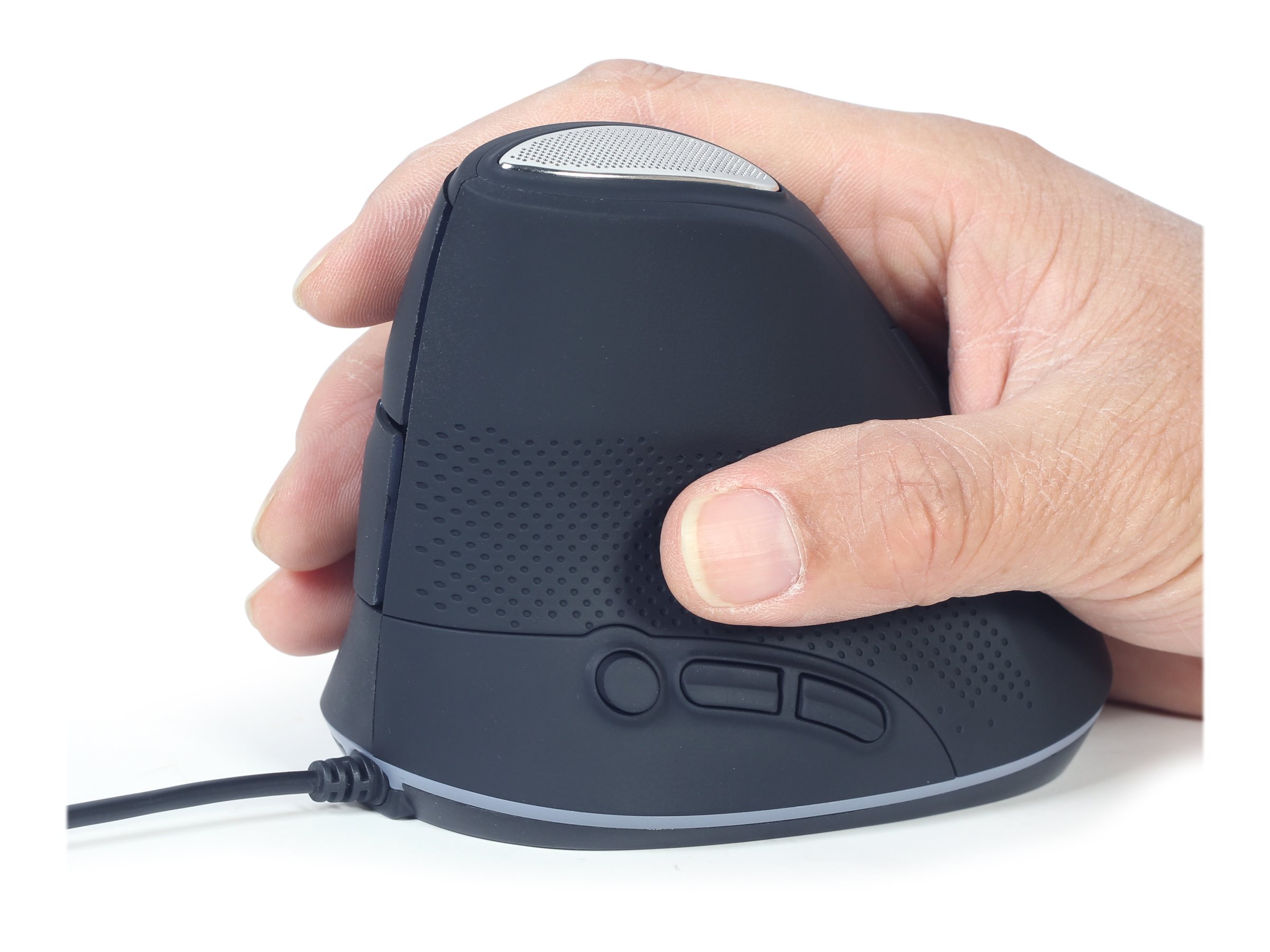 Gembird - vertikale Maus - USB - Space-grau