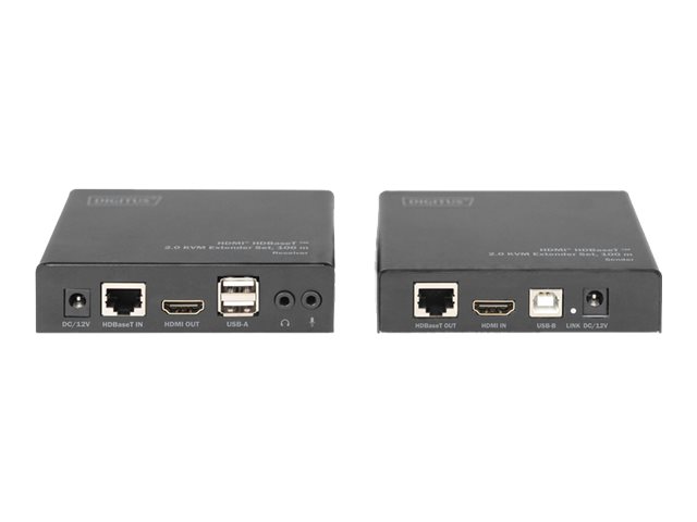 DIGITUS DS-55505 - Extender Set - KVM-/Audio-/USB-Extender - HDBaseT 2.0