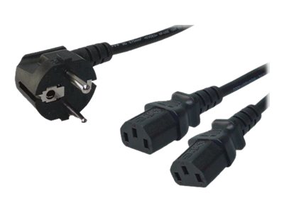 LogiLink - Stromkabel - power IEC 60320 C13 zu CEE 7/7 (M) - Wechselstrom 250 V - 1.5 m - Schwarz
