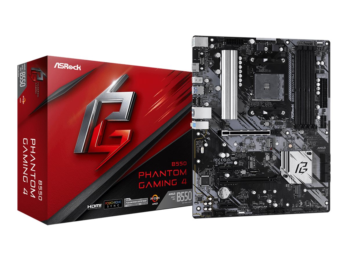 ASRock B550 Phantom Gaming 4 - Motherboard - ATX - Socket AM4 - AMD B550